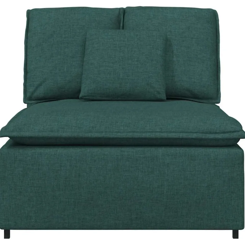 Accessoires Voor Stoelen En Banken*vidaXL Modulaire bank middenmodule met kussens 100 cm Donkergroen