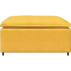 Accessoires Voor Stoelen En Banken*vidaXL Modulaire bank voetenbank module 100x100x48 cm Lichtgeel