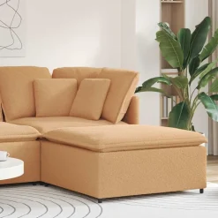 Accessoires Voor Stoelen En Banken*vidaXL Modulaire bank voetenbank module 100x100x48 cm Beige