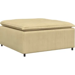 Accessoires Voor Stoelen En Banken*vidaXL Modulaire bank voetenbank module 100x100x48 cm grijsgroen