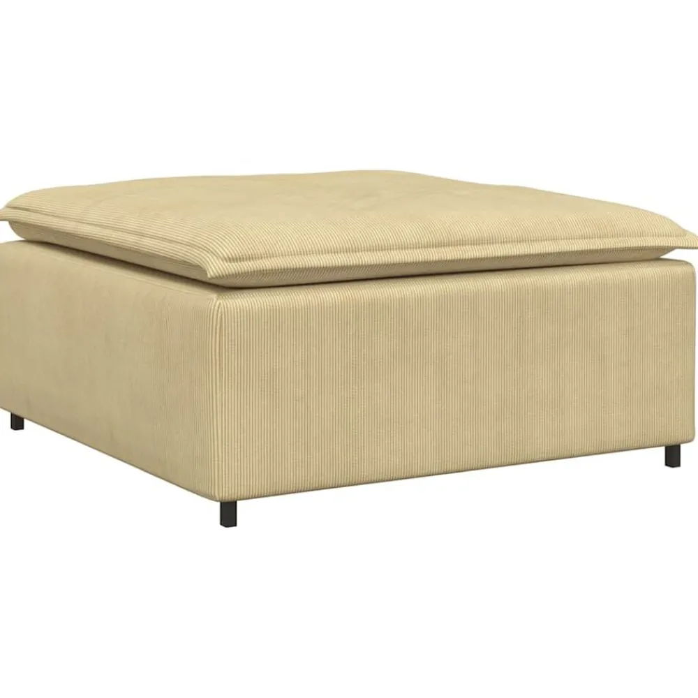 Accessoires Voor Stoelen En Banken*vidaXL Modulaire bank voetenbank module 100x100x48 cm grijsgroen