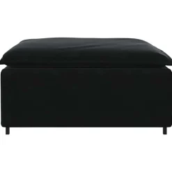 Accessoires Voor Stoelen En Banken*vidaXL Modulaire bank voetenbank module 100x100x48 cm Zwart
