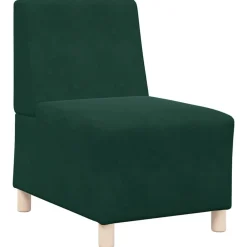 Banken*vidaXL Modulaire bank zonder armleuningen 55 cm fluweel Donkergroen