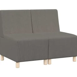 Banken*vidaXL Modulaire Bankeenheid Armlos 2 pcs 55 x 74 x 82 cm Lichtgrijs