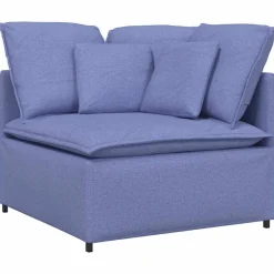 Modulaire hoekmodule bank met kussens 100 cm spijkerblauw>vidaXL Online