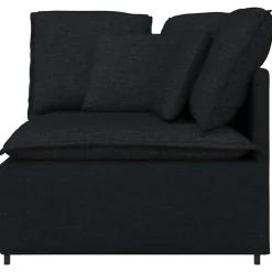 Accessoires Voor Stoelen En Banken*vidaXL Modulaire hoekmodule bank met kussens 100 cm Zwart
