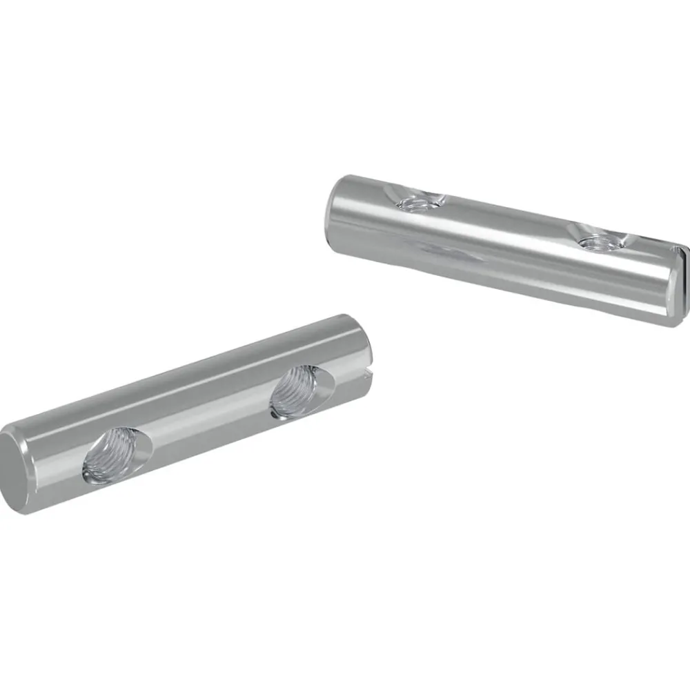 Bouwbeslag*vidaXL Moer 2 pcs Verzinkt 60 x 12 mm IJzer