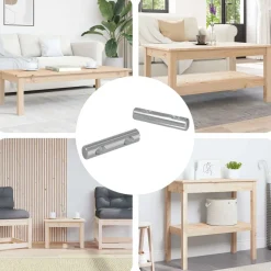 Bouwbeslag*vidaXL Moer 2 pcs Verzinkt 60 x 12 mm IJzer