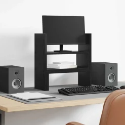 Monitor Bureau Stand 40 x 17 x 41 cm Bewerkt hout>vidaXL Online