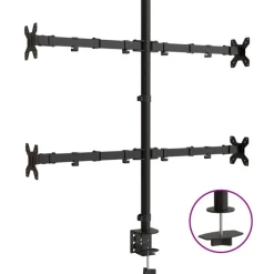 Elektronica*vidaXL Monitorbeugel VESA 75/100 mm zwart staal