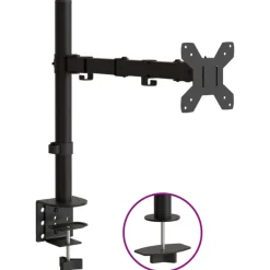 Monitorbeugel VESA 75/100 mm zwart staal>vidaXL Outlet