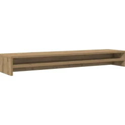 Monitorstandaard Artisan Eikenhout 100x24x13 cm>vidaXL Hot