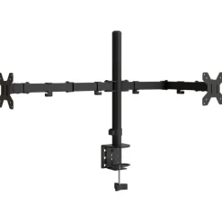 Monitorstandaard dubbel VESA 75/100 mm staal zwart><noscript><img width=