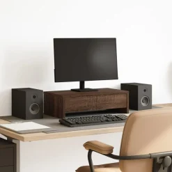 Monitorstandaard met lades 50x27x15 cm hout ig>vidaXL Best