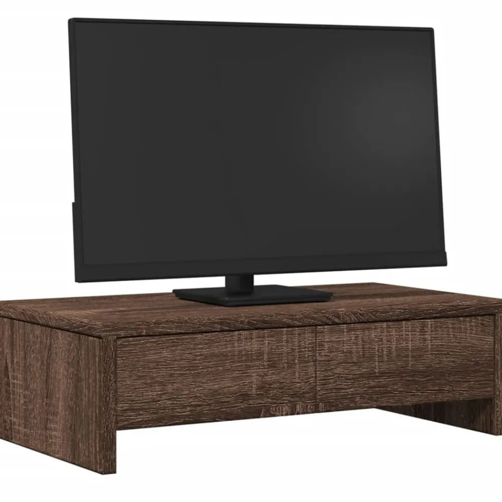 Monitorstandaard met lades 50x27x15 cm hout ig>vidaXL Best