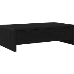 Elektronica*vidaXL Monitorstandaard met lades, , 50x27x15 cm, bewerkt hout Zwart eiken