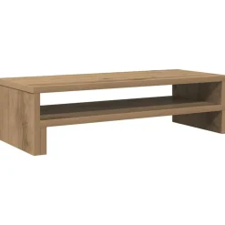 Monitorstandaard 54x22x15 cm bewerkt hout artisanaal eikenkleur>vidaXL Outlet