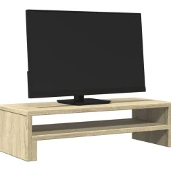 Monitorstandaard 54x22x15 cm bewerkt hout kleurig><noscript><img width=
