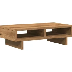 Elektronica*vidaXL Monitorstandaard 50x27x15 cm bewerkt hout artisanaal kleur Eiken
