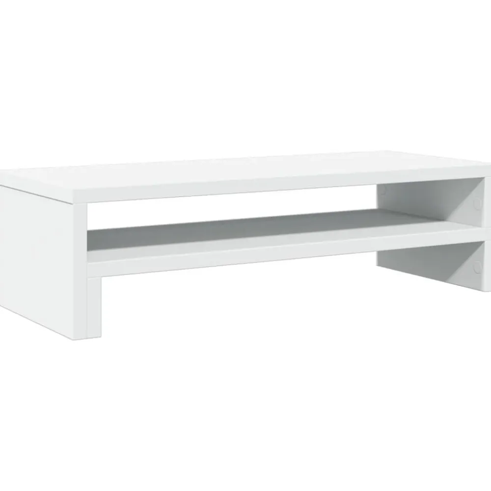 Elektronica*vidaXL Monitorstandaard 54x22x15 cm bewerkt hout Wit