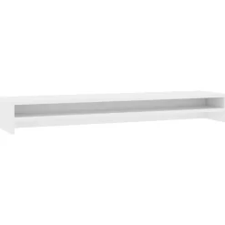 Elektronica*vidaXL Monitorstandaard 100x24x13 cm bewerkt hout Wit