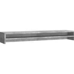 Elektronica*vidaXL Monitorstandaard 100x24x13 cm bewerkt hout Betongrijs
