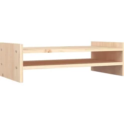 Monitorstandaard 50x27x15 cm massief grenenhout>vidaXL New