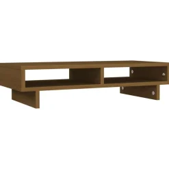 Monitorstandaard 60x27x14 cm massief grenenhout>vidaXL New
