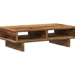 Elektronica*vidaXL Monitorstandaard 50x27x15 cm bewerkt hout kleurig Oud hout