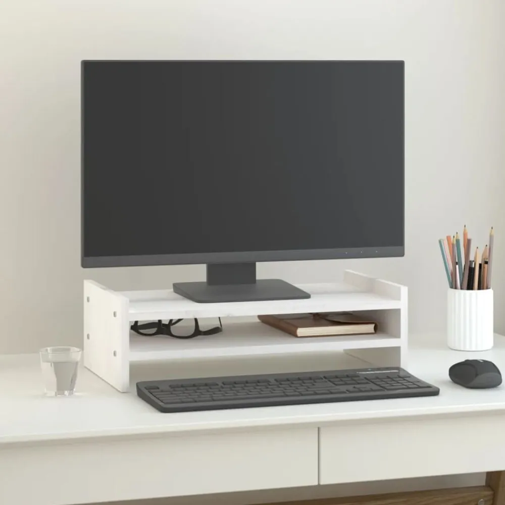 Monitorstandaard 50x27x15 cm massief grenenhout>vidaXL Discount