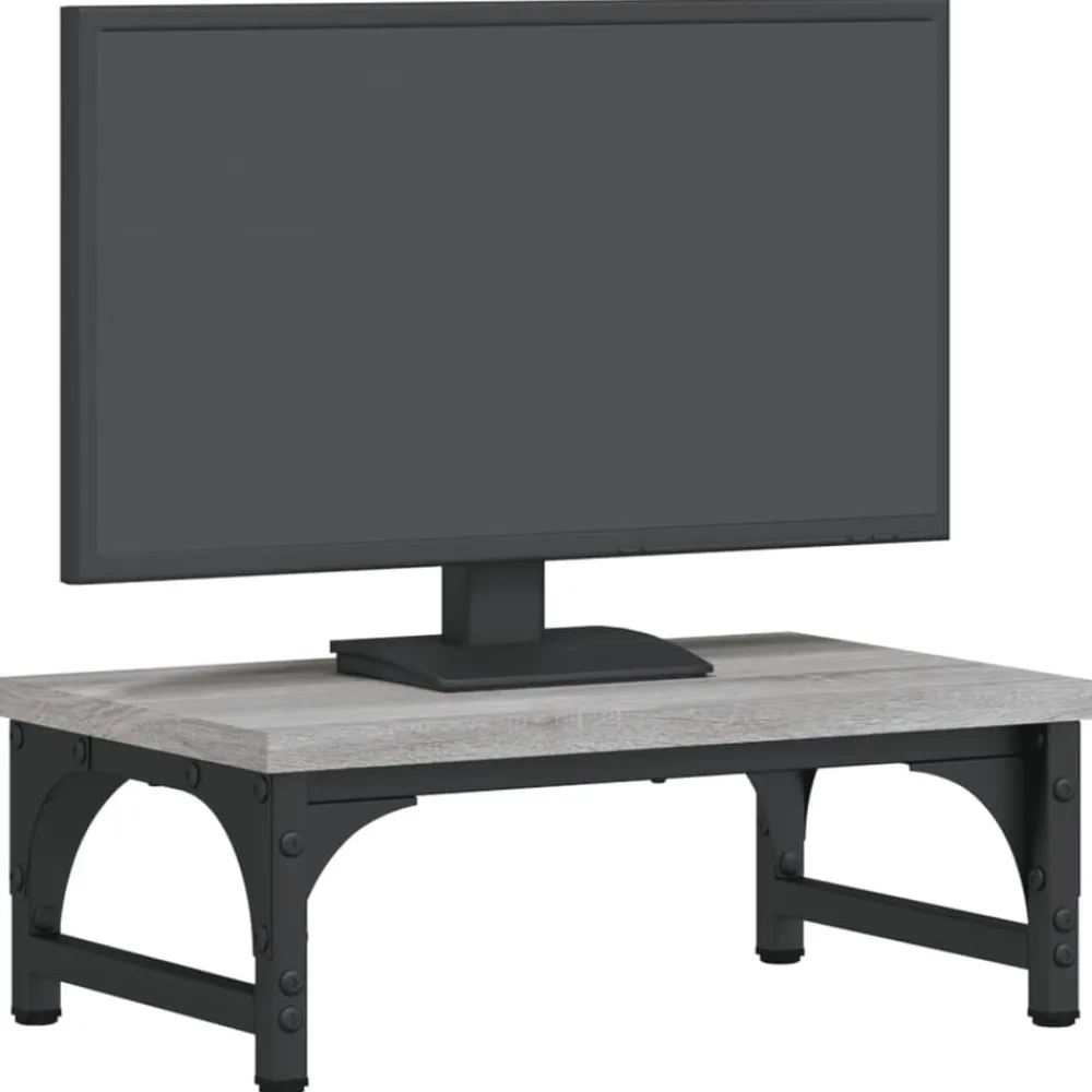 Monitorstandaard 37x23x14 cm bewerkt hout eiken>vidaXL Online