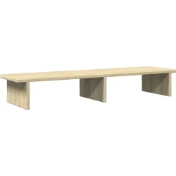 Elektronica*vidaXL Monitorstandaard 100x27x15 cm bewerkt hout kleurig Sonoma eiken
