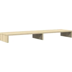 Elektronica*vidaXL Monitorstandaard 100x27x10 cm bewerkt hout kleurig Sonoma eiken