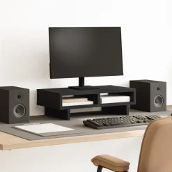 Monitorstandaard 50x27x15 cm bewerkt hout>vidaXL Outlet