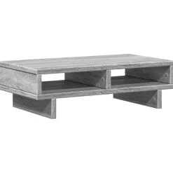 Elektronica*vidaXL Monitorstandaard 50x27x15 cm bewerkt hout eiken Grijs sonoma