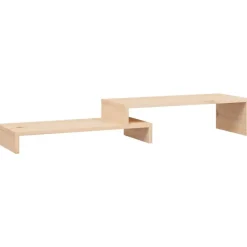 Elektronica*vidaXL Monitorstandaard (52-101)x22x14 cm massief grenenhout Naturel