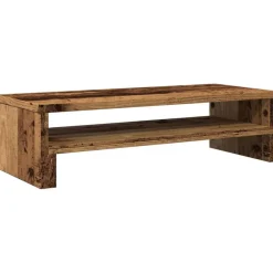 Elektronica*vidaXL Monitorstandaard 54x22x15 cm bewerkt hout kleurig Oud hout