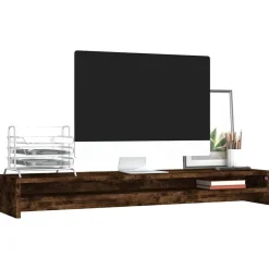 Monitorstandaard 100x24x13 cm bewerkt hout kleurig><noscript><img width=