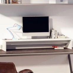 Monitorstandaard 100x27x15 cm massief grenenhout>vidaXL Hot