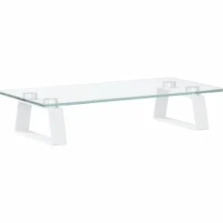 Monitorstandaard 40x20x8 cm gehard glas en metaal>vidaXL Online