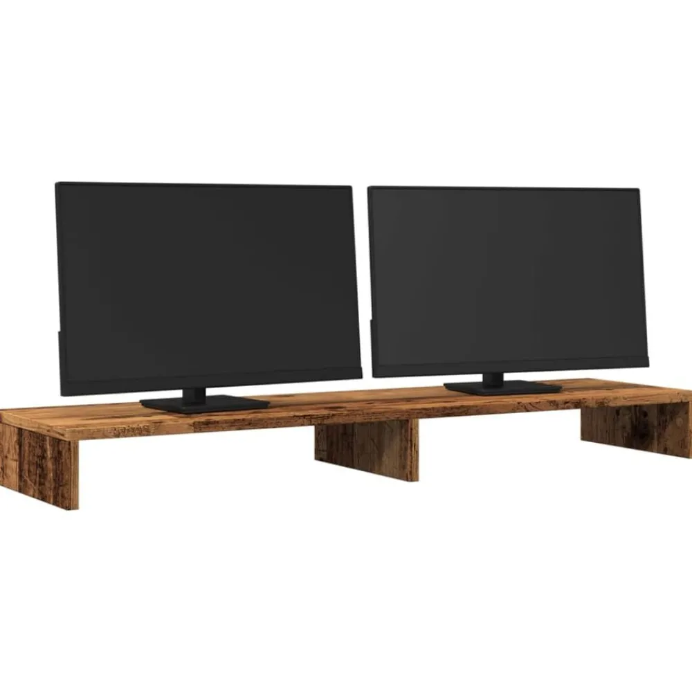Monitorstandaard 100x27x10 cm bewerkt hout kleurig>vidaXL Hot