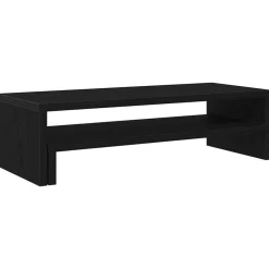 Elektronica*vidaXL Monitorstandaard 54x22x15 cm Bewerkt Hout Zwart eiken