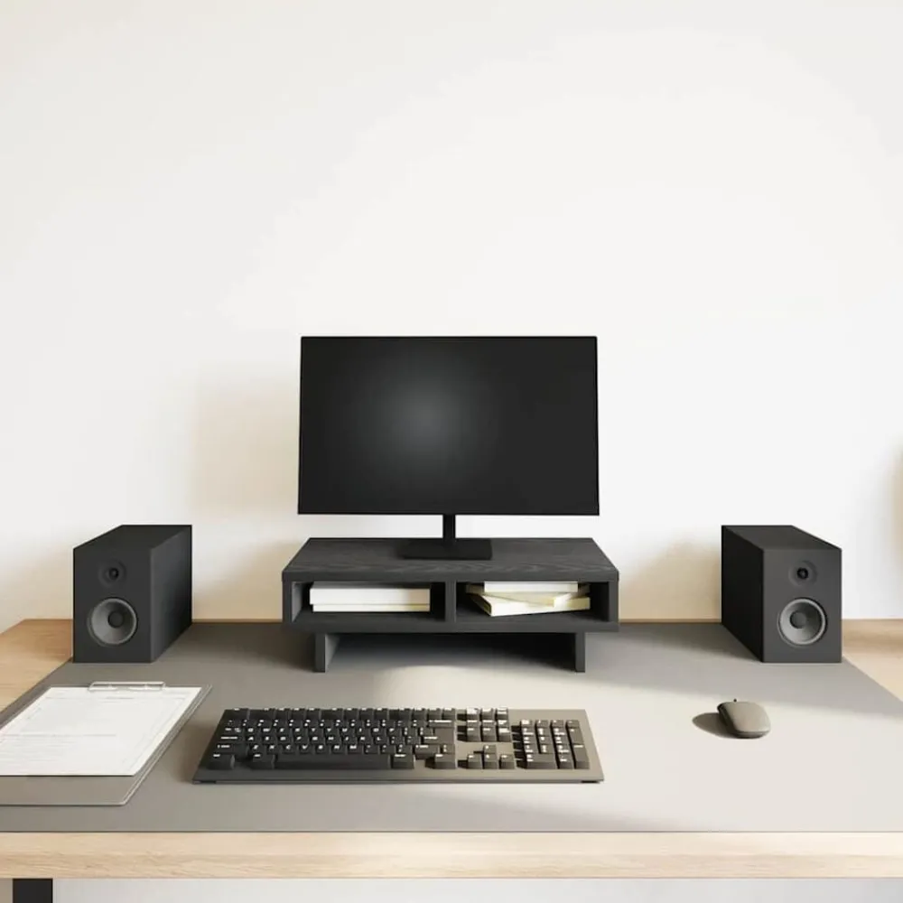 Monitorstandaard 50x27x15 cm Bewerkt Hout>vidaXL Clearance