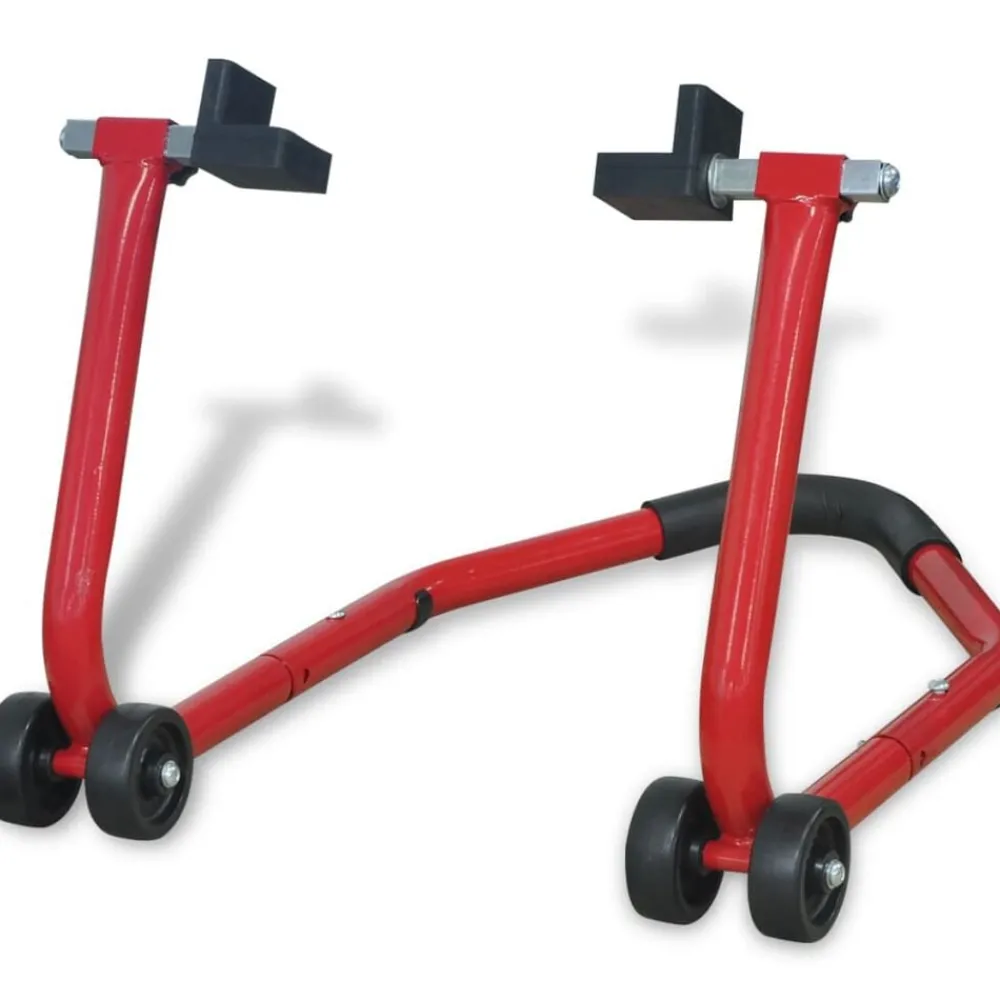 Garageuitrusting & Gereedschap*vidaXL Motorfiets achterwiel paddock standaard rood