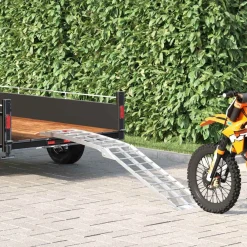 Voertuigonderdelen & -Accessoires*vidaXL Motorfietshelling Zilver 180 x 28 x 5 cm Aluminium