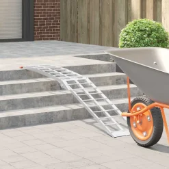 Voertuigonderdelen & -Accessoires*vidaXL Motorfietshelling Zilver 180 x 28 x 5 cm Aluminium