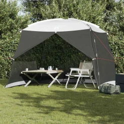 Buitensport*vidaXL Muskietentent 320 x 320 x 218 cm Polyester en Glasvezel Grijs