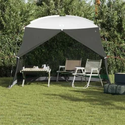 Buitensport*vidaXL Muskietentent 320 x 320 x 218 cm Polyester en Glasvezel Grijs