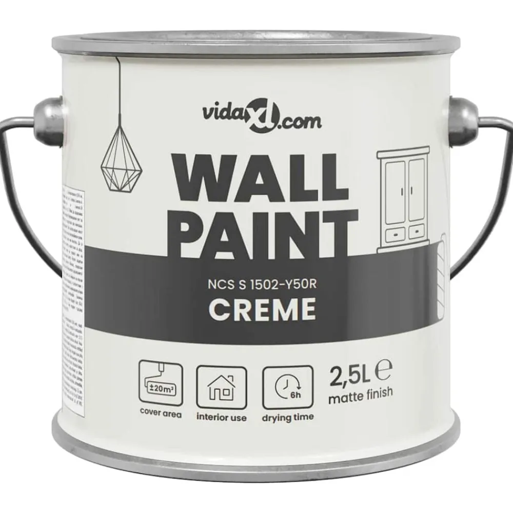Muurverf Bruin 2,5 L Wandprint>vidaXL