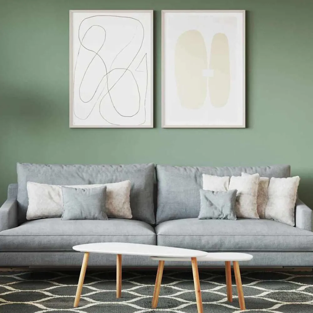 Verbruiksmaterialen Voor De Bouw*vidaXL Muurverf Groen 2,5 L Wandprint Olijfgroen